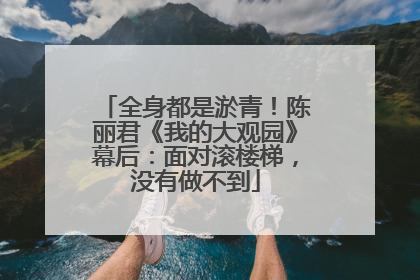 全身都是淤青！陈丽君《我的大观园》幕后：面对滚楼梯，没有做不到