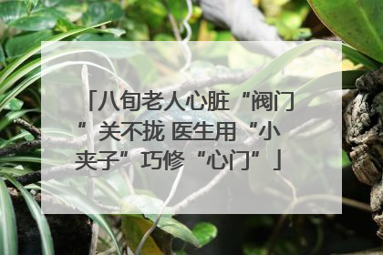 八旬老人心脏“阀门”关不拢 医生用“小夹子”巧修“心门”