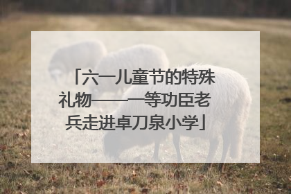 六一儿童节的特殊礼物——一等功臣老兵走进卓刀泉小学