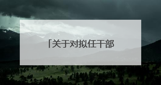 关于对拟任干部进行公示的公告
