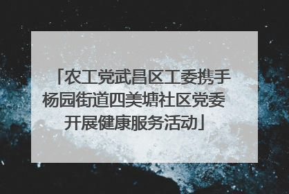 农工党武昌区工委携手杨园街道四美塘社区党委开展健康服务活动
