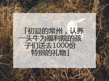 初夏的常州，认养一头牛为福利院的孩子们送去1000份特别的礼物