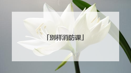 别样消防课