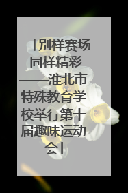 别样赛场 同样精彩——淮北市特殊教育学校举行第十届趣味运动会