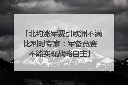 北约涨军费引欧洲不满 比利时专家：军备竞赛不能实现战略自主