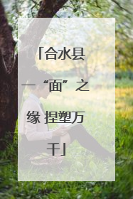 合水县 一“面”之缘 捏塑万千