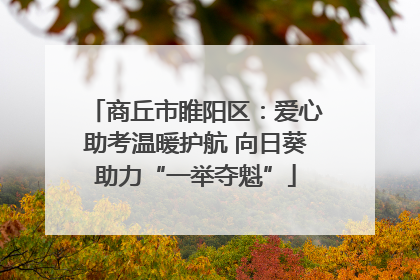 商丘市睢阳区：爱心助考温暖护航 向日葵助力“一举夺魁”