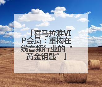 喜马拉雅VIP会员：重构在线音频行业的“黄金钥匙”