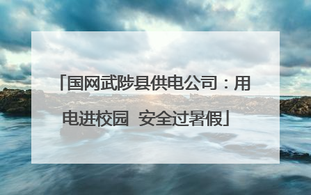 国网武陟县供电公司：用电进校园  安全过暑假