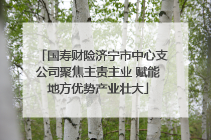 国寿财险济宁市中心支公司聚焦主责主业 赋能地方优势产业壮大