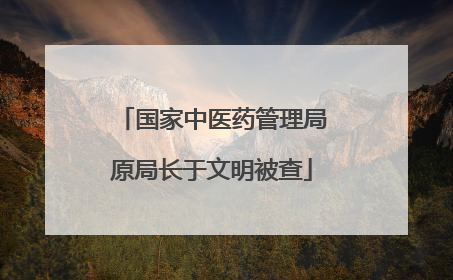 国家中医药管理局原局长于文明被查