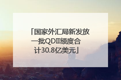 国家外汇局新发放一批QDII额度合计30.8亿美元