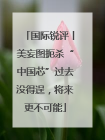 国际锐评丨美妄图扼杀“中国芯”过去没得逞，将来更不可能