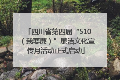 四川省第四届“510（我要廉）”廉洁文化宣传月活动正式启动