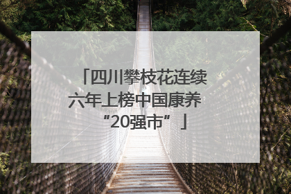 四川攀枝花连续六年上榜中国康养“20强市”