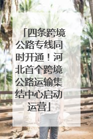 四条跨境公路专线同时开通！河北首个跨境公路运输集结中心启动运营