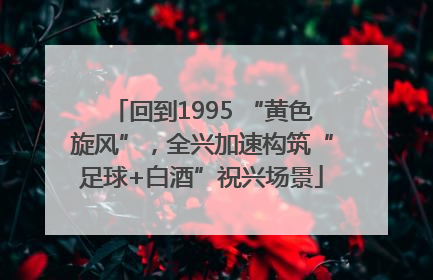 回到1995 “黄色旋风”，全兴加速构筑“足球+白酒”祝兴场景