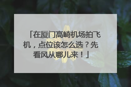 在厦门高崎机场拍飞机，点位该怎么选？先看风从哪儿来！