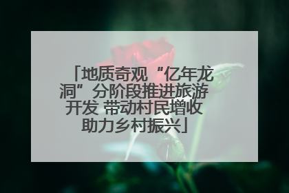 地质奇观“亿年龙洞”分阶段推进旅游开发 带动村民增收助力乡村振兴