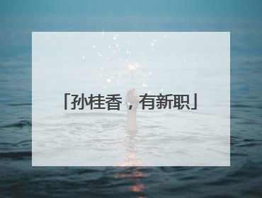 孙桂香，有新职