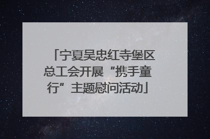 宁夏吴忠红寺堡区总工会开展“携手童行”主题慰问活动