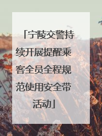 宁陵交警持续开展提醒乘客全员全程规范使用安全带活动