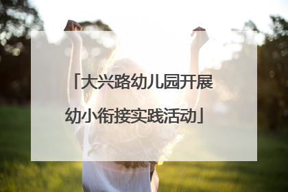 大兴路幼儿园开展幼小衔接实践活动