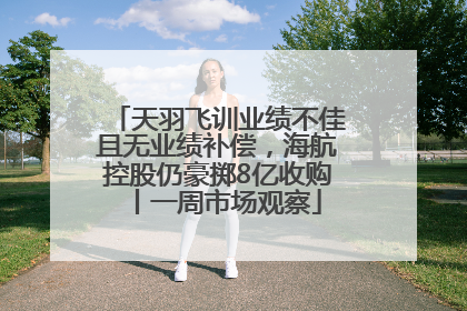 天羽飞训业绩不佳且无业绩补偿，海航控股仍豪掷8亿收购丨一周市场观察
