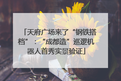 天府广场来了“钢铁搭档”：“成都造”巡逻机器人首秀实景验证