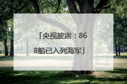 央视披露：868船已入列海军