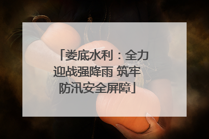 娄底水利：全力迎战强降雨 筑牢防汛安全屏障