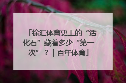 徐汇体育史上的“活化石”藏着多少“第一次”？｜百年体育
