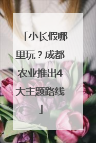 小长假哪里玩？成都农业推出4大主题路线