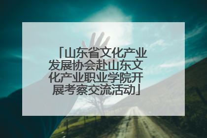 山东省文化产业发展协会赴山东文化产业职业学院开展考察交流活动