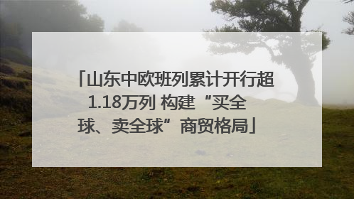 山东中欧班列累计开行超1.18万列 构建“买全球、卖全球”商贸格局