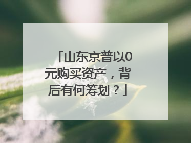 山东京普以0元购买资产，背后有何筹划？