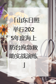 山东日照举行2025年度海上防台应急救助实战演练