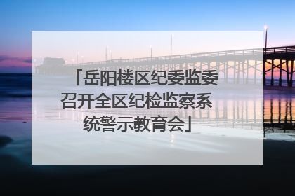 岳阳楼区纪委监委召开全区纪检监察系统警示教育会