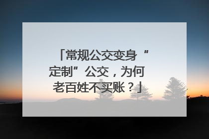 常规公交变身“定制”公交，为何老百姓不买账？