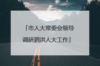 市人大常委会领导调研泗洪人大工作
