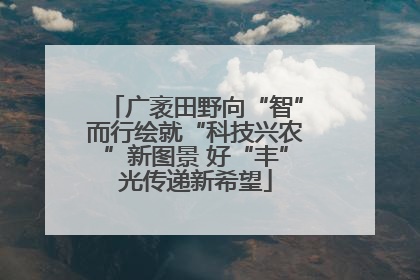 广袤田野向“智”而行绘就“科技兴农”新图景 好“丰”光传递新希望