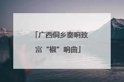 广西侗乡奏响致富“椒”响曲