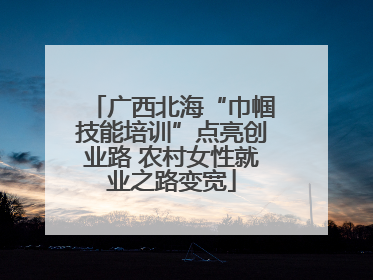 广西北海“巾帼技能培训”点亮创业路 农村女性就业之路变宽