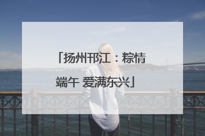 扬州邗江：粽情端午 爱满东兴