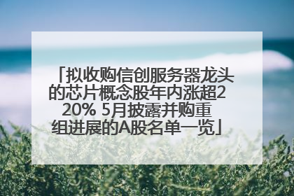 拟收购信创服务器龙头的芯片概念股年内涨超220% 5月披露并购重组进展的A股名单一览