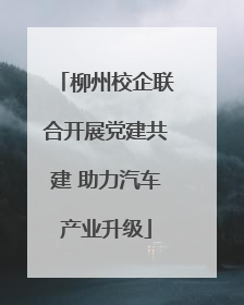 柳州校企联合开展党建共建 助力汽车产业升级