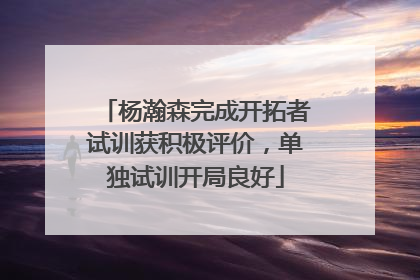 杨瀚森完成开拓者试训获积极评价，单独试训开局良好
