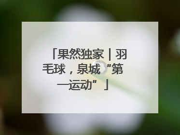 果然独家｜羽毛球，泉城“第一运动”
