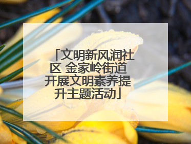 文明新风润社区 金家岭街道开展文明素养提升主题活动