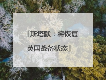 斯塔默：将恢复英国战备状态
